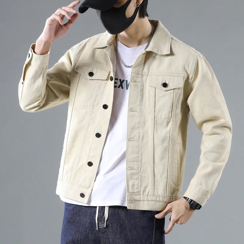 Japanese Retro Denim Jackets - Casual New Classic Loose Jeans Jacket