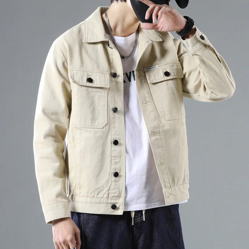 Japanese Retro Denim Jackets - Casual New Classic Loose Jeans Jacket