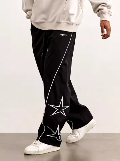 Men's straight leg pocket print cargo pants