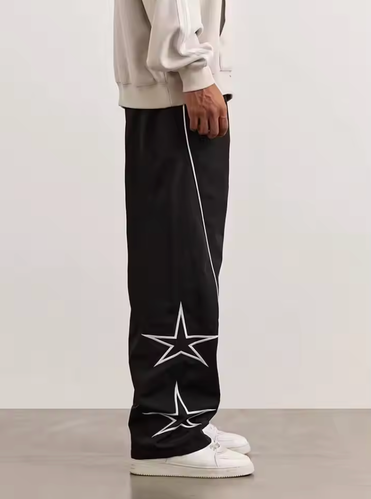 Men's straight leg pocket print cargo pants