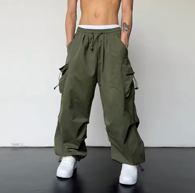 Trendy Y2K Solid Cargo Pants